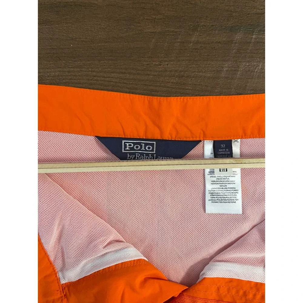 Polo Ralph Lauren Orange Monaco Swim Trunks Mens 32 Cinch Waist Mesh Lined - Picture 6 of 9